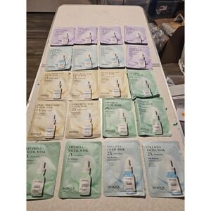 Bioaqua 20pc Facial Mask Set Vitamin C Hyaluronic Acid Collagen Centella 2X Esse